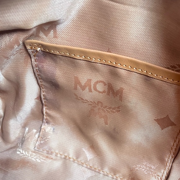 MCM Visetos Cognac Monogram Papillon Satchel - Picture 17 of 17